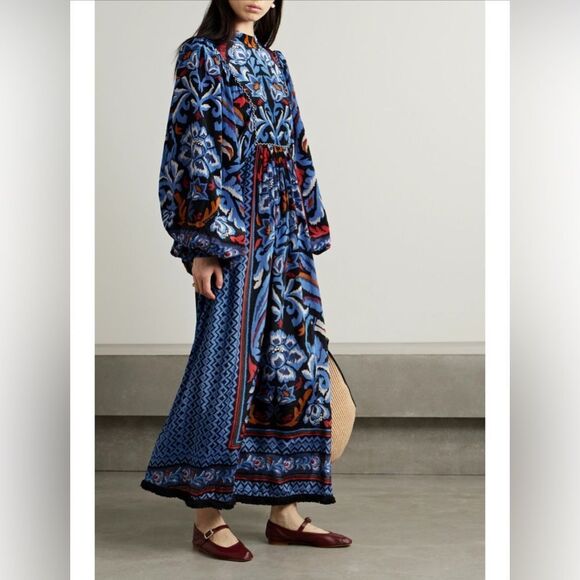 Farm Rio Toucans Scarf Print Maxi Dress - Size Medium - Picture 2 of 7